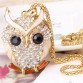 Awesome Rhinestones Crystal Pendant Owl Design Chain Sweater Necklace Special Fashion Gift Jewelry Accessories32809591155