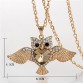 Awesome Rhinestones Crystal Pendant Owl Design Chain Sweater Necklace Special Fashion Gift Jewelry Accessories