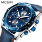 Magnificent Powerful Chronograph Men s Creative Army Military Blue Leather Business Quartz Watch Special Fashion Gift Jewelry Accessories32863106210