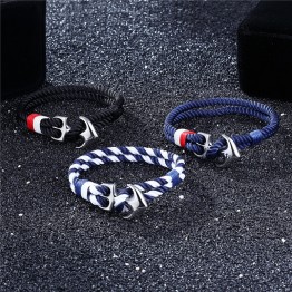 Striking Anchor Sport Hooks Men's Charm Nautical Survival Rope Bracelet Special Fashion Gift Jewelry Accessories