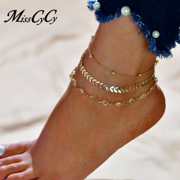 Glamorously Generous Crystal Vintage Handmade  Beach Summer Party 3Pcs/Set Anklet  Special Fashion Gift Jewelry Accessories32866173211