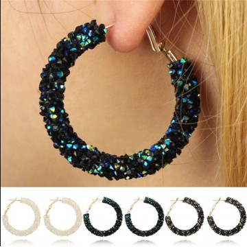 Beautiful Round Shiny Austrian Crystal Earring Jewelry32913227252