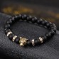 Fierce Matte black Onyx Stone Tiger Leopard head Natural stone Beads Bracelet Special Fashion Gift Jewelry Accessories32697123452