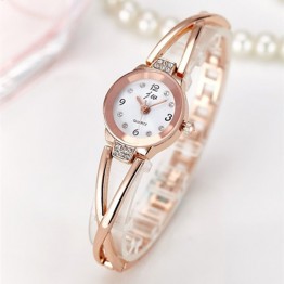 Beautiful Rhinestone Women's Stainless Steel Rose-gold Quartz Bracelet Watch Special Fashion Gift Jewelry Accessories