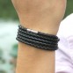 Popular 5 Laps Leather Vintage Black Bracelet Special Fashion Gift Jewelry Accessories
