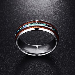 Elegant Polished Men's Matte Shell Tungsten Carbide Ring Special Fashion Gift Jewelry Accessories