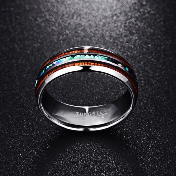 Elegant Polished Men s Matte Shell Tungsten Carbide Ring Special Fashion Gift Jewelry Accessories32880874093