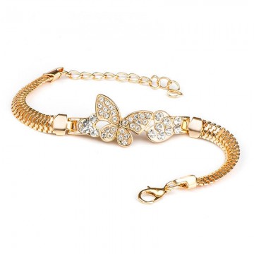 Amazing Alloy Crystal & Rhinestone Flash Cuff Chain Wrap Bracelet Jewelry32753808366