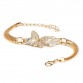 Amazing Alloy Crystal & Rhinestone Flash Cuff Chain Wrap Bracelet Jewelry