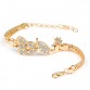 Amazing Alloy Crystal & Rhinestone Flash Cuff Chain Wrap Bracelet Jewelry