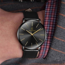 Magnificent Luxury Ultra-thin Leather Stainless steel buckle Wrist watch Special Fashion Gift Jewelry Accessories