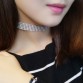 Appealing Rhinestone Women's Crystal Silver Chain Punk Gothic Choker Necklace Special Fashion Gift Jewelry Accessories