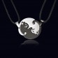 Adorable Matched Couples Black white  Titanium Steel animal cat Pendant Necklace Special Fashion Gift Jewelry Accessories