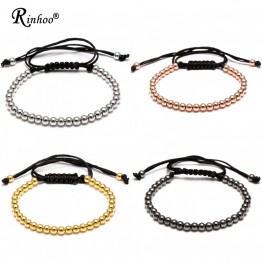 Charming Handmade Adjustable Unisex Rope Wrap Cord Beaded Bracelet Bangles Special Fashion Gift Jewelry Accessories