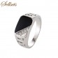 Bold Classic Gold Color Rhinestone Black Enamel  Ring Special Fashion Gift Jewelry Accessories32833103423