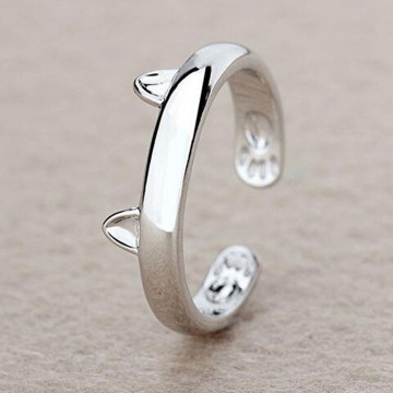 Silver Plated Cat Ear Ring  Jewelry32633414629
