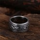 Remarkable Vintage Geometric  Titanium Silver Color Stainless Steel Men's Ring Special Fashion Gift Jewelry Accessories