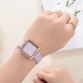Delicate Square Quartz Clock White Contracted Leather Strap Women's  Bracelet Wrist Watch Special Fashion Gift Jewelry Accessories