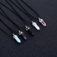 Colorful Hot Natural Hexagonal Crystal Column Stone Pendant Leather Chains Necklace Special Fashion Gift Jewelry Accessories32848248417