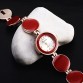 Stylish Women's 5 Colors Wafer Design Round Dial Fashion Casual Bracelet Quartz Wrist Watch