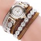 Beautiful Casual Alloy Quartz Rhinestone Leather Bracelet Wrist Watches Special Fashion Gift Jewelry Accessories