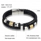 Special Genuine Leather Men's Double Layer Gold/Silver Color Bracelet Special Fashion Gift Jewelry Accessories