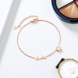 Rose Gold Plated Anklet Star Design Jewelry