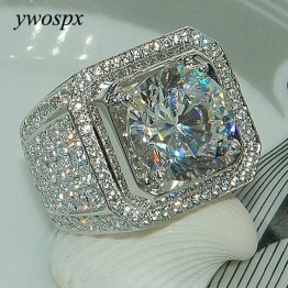 Luxury Full Crystal Cubic Zirconia Men and Women's Ring Special Fashion Gift Jewelry Accessories