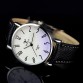 Magnificent Men's Casual Classic Ultra-thin Blue Glass Business Leather Strap Wrist Watch Special Fashion Gift Jewelry Accessories