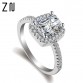 Elegant Temperament White Silver Filled Fashion Wedding Ring Special Fashion Gift Jewelry Accessories