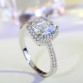 Elegant Temperament White Silver Filled Fashion Wedding Ring Special Fashion Gift Jewelry Accessories