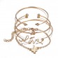 Statement Bohemian Geometric Metal Gold Color Cactus Letter Knot Chain Bracelet Special Fashion Gift Jewelry Accessories32865202716