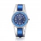 Beautiful Blue Stainless Steel Dial Quartz Women's Bracelet Wrist Watch Special Fashion Gift Jewelry Accessories