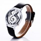 Beautiful Musical Note Painting Engraving Hollow Leather Bracelet Woman's Wrist Watches Special Fashion Gift Jewelry Accessories