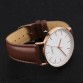 Magnificent Big Dial Ultra Thin Leather Brown Strap Men's business Wrist Watch Special Fashion Gift Jewelry Accessories